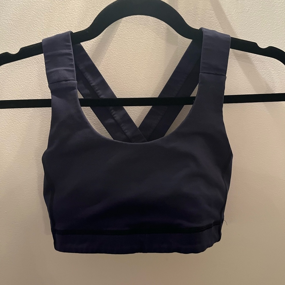 Lululemon Navy Cross Back Bra Size 6